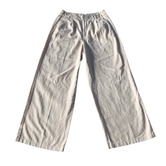 Madewell Sz 8 The Harlow Wide-Leg Linen Blend Pants In “Forgotten Landscape” NWT - Picture 2 of 10